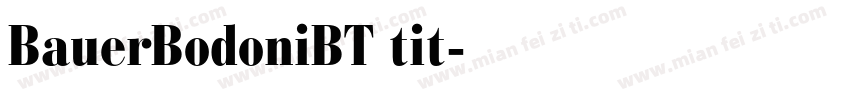 BauerBodoniBT tit字体转换